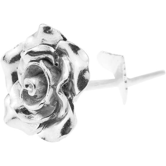 Tin Anniversary 10 Year Metal Rose - 100% Pure Casted Tin Wedding Anniversary - Picture 3 of 4